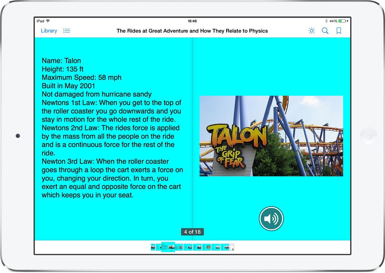 Viewing the book in iBooks